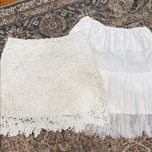 Bundle white mini skirts